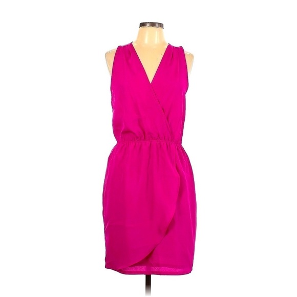 charlie jade Dresses & Skirts - Pink Charlie Jade Women’s Faux Wrap Dress sz 10